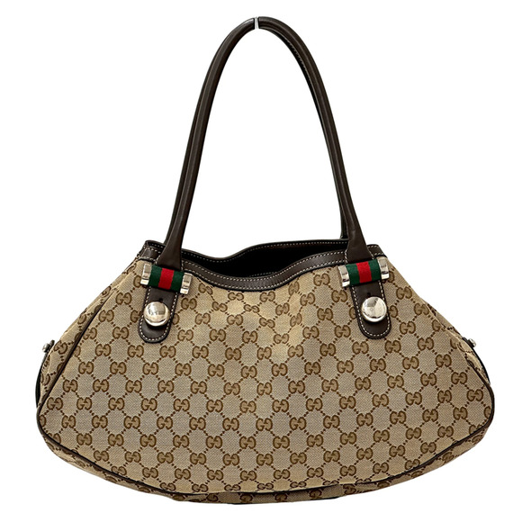 GUCCI Handbags - Gucci GUCCI Women's Handbag, Brand Tote Bag, GG Canvas, Sherry, Beige/Brown, ...